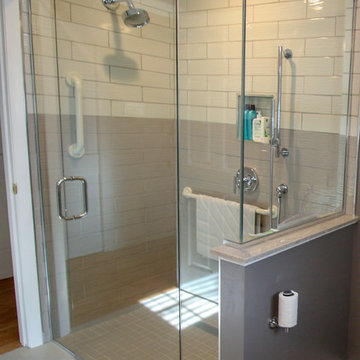 Earth Tone Universal Design Bathroom18. Shower bars