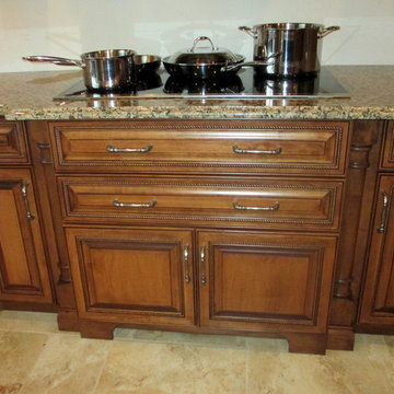 Maple Cabinets with Cherry Stain and Mocha Glaze