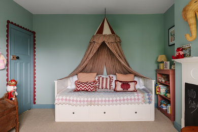 This is an example of a contemporary kids' bedroom in London.