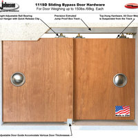 Sliding Bypass Doors 72 x 80, Planum 0020 Black, Rails