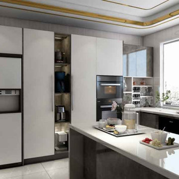 Custom Modern Kitchen Cabinets with Island