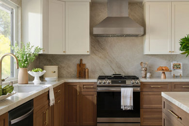 Example of a transitional kitchen design in San Francisco