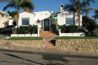 Mediterranean exterior home idea in Santa Barbara