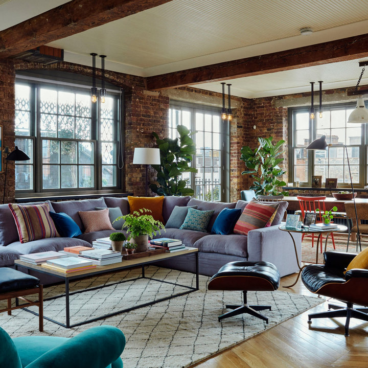 75 Beautiful Industrial Living Room Ideas and Designs - November 2024 ...