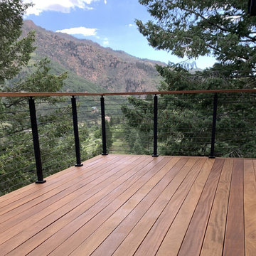 Cumaru Hardwood Deck with Custom Railing in Cascade