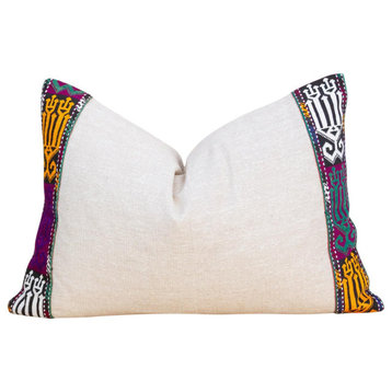 Ami Linen Tribal Border Pillow