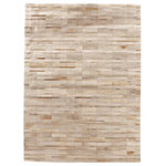 Exquisite Rugs - Natural Hide Cowhide Ivory/Beige/Multi Area Rug, 5'x8' - Our natural hide collection brings a sense of warmth and comfort with a modern flair to any room. Each rug is meticulously handcrafted from premium hair-on cowhide. Make a statement with clean lines and rich texture. Due to the nature of this handmade product, there will be a light side and a darkside, rotating the rug 180 degrees. There is also up to+/- 6 inches variance in size.