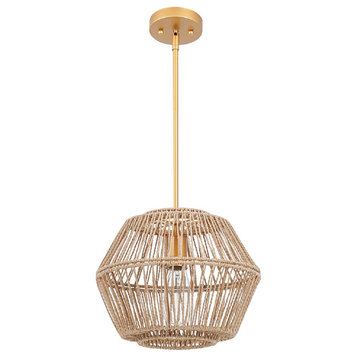 Metal woven light fixture Antique Brass dining light 1 Light pendant chandelier