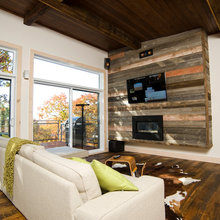 wood tv wall