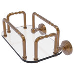 Allied Brass - Waverly Place Wall Mounted Guest Towel Holder, Brushed Bronze - This elegant wall mounted guest towel tray will add style and convenience to your bathroom decor. Ideally sized to hold your favorite guest towels or a standard box of Kleenex Tissues. Keep your vanity top organized and clutter free with this wall mounted accessory.  Tempered glass and brass rails are used to make this item sturdy and stylish. Any of our lifetime designer finishes will provide a lifetime of use.