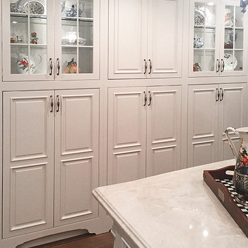 Direct Depot | White Traditional Decorative Custom Kitchen & China Cabinet