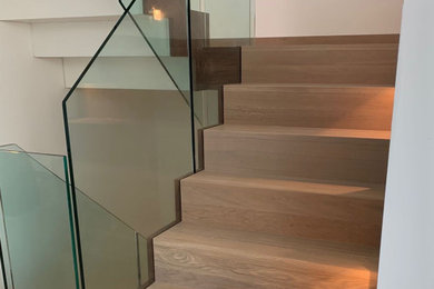 This is an example of a contemporary staircase in Cheshire.