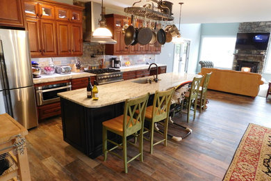 Example of a mountain style kitchen design in Philadelphia