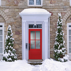 Masonite VistaGrande Flush-Glazed 3/4 Lite 4 Lite fiberglass door - Front Doors