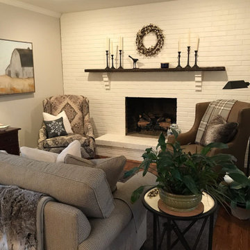 Flanked Fireplace
