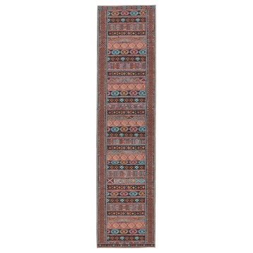Kate Lester + Jaipur Living Auril Tribal Multicolor/ Orange Area Rug, 2'6"x10'