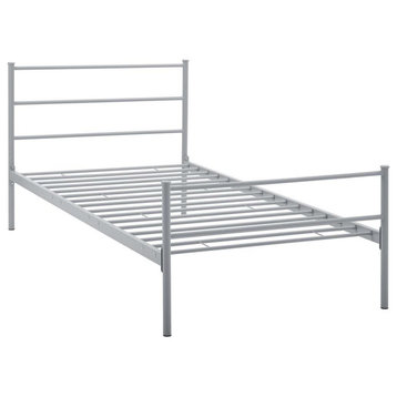 Alina Twin Platform Bed Frame, Gray