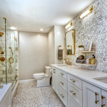 Melrose Bathroom with Long White Vanity