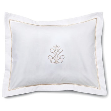 Boudoir Pillow Cover, Beige French Scroll