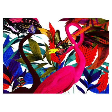 Colourful Birds Print, 60x42 cm