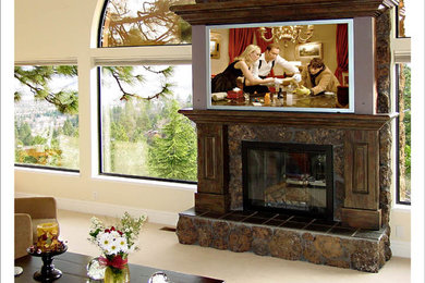 Elegant family room photo in Other