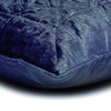 Blue Velvet Quilted, Geometric Trellis 14"x14" Pillow Cover Navy Enriched