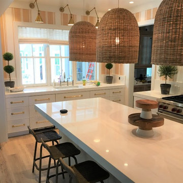 Wire Brushed Rift White Oak Cabinets