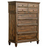 Coaster Avenue 8-Drawer Wood Chest in Weathered Burnished Brown