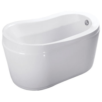 Aqua Eden VTRS523030 52" Acrylic Freestanding Tub With Drain, White