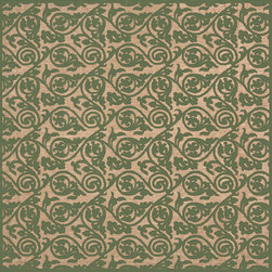 Malachite Green Square Rug - Rugs