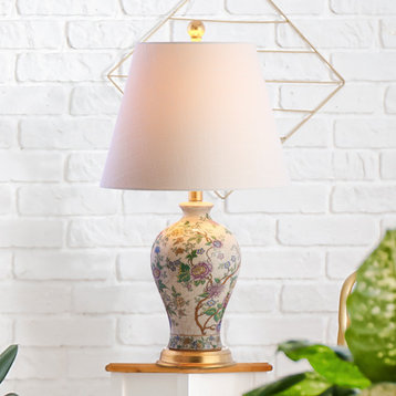 Grace 24" Floral Table Lamp, Multi-Colored