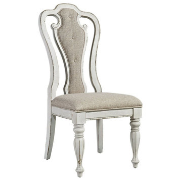 Liberty Furniture Magnolia Manor Side Chair in Antique White- Set of 2