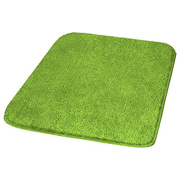 Kiwi Green Non Slip Washable Bathroom Rug With Thick Pile, Live, Extra Large