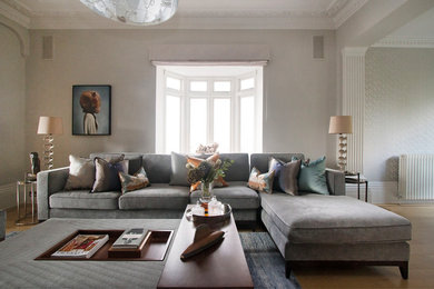 This is an example of a contemporary living room in London.
