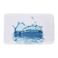 Tapis de bain microfibre 45 x 75 cm décor éclat d'eau