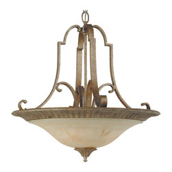 Royce Lighting - Royce Lighting Belcaro Collection 4 Light Uplight Chandelier in Silver Finish - Chandeliers