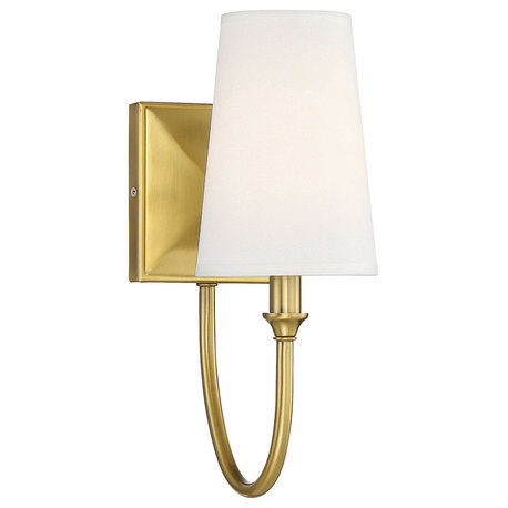 Cameron 1-Light Sconce, Warm Brass