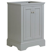 Windsor Gray Textured Traditional Bathroom Cabinet, 24"