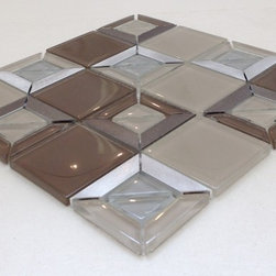 Triangle Pattern Smokey Taupe Mosaic - Tile