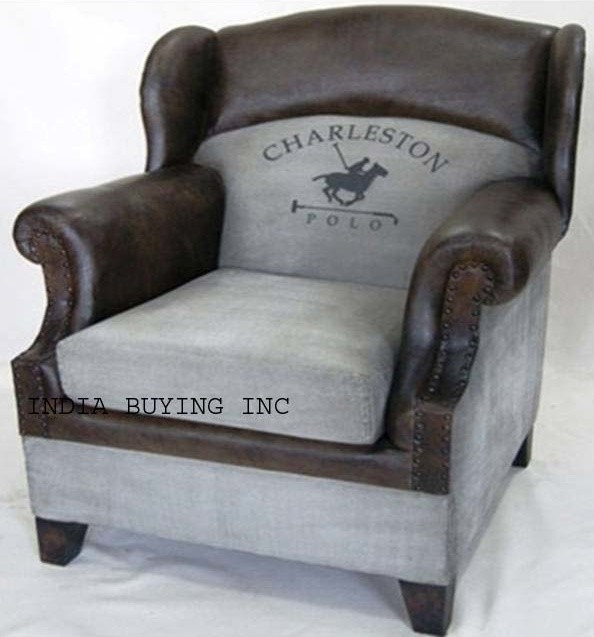 Industrial leather and canvas furniture from India buying inc