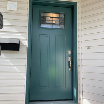 Single door with glass