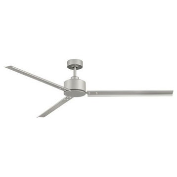 Industrial Design 3-Blade Ceiling Fan Sleek Composite Blades 72 inches W x