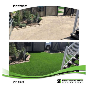 Synthetic Artificial Turf Grass Dog Yard Transformations