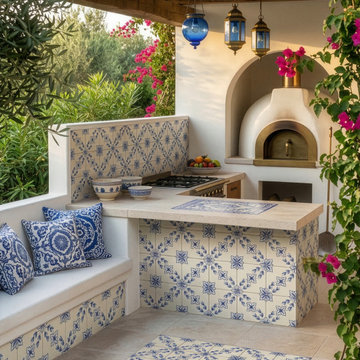Mediterranean Outdoor with Handcrafted Portuguese Tiles