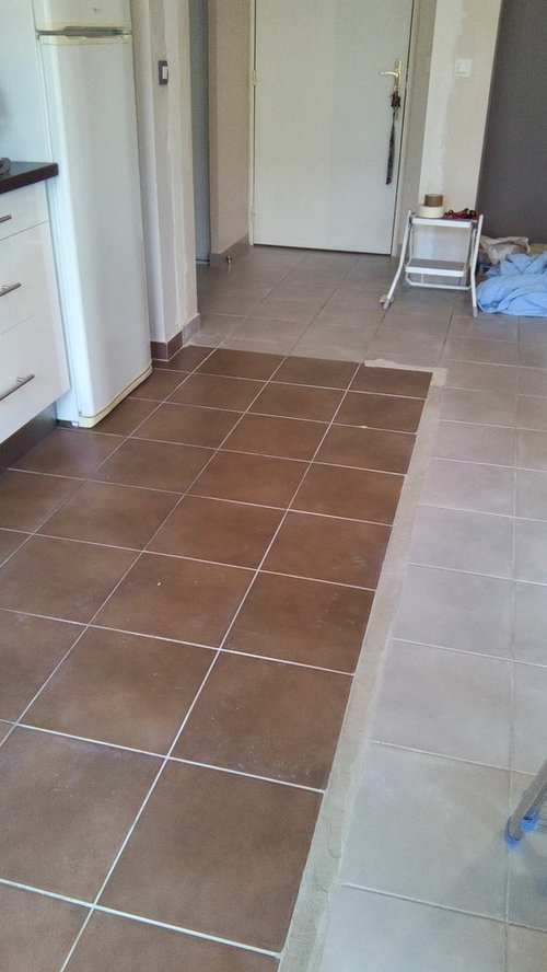 comment lier 2 carrelages differents après abattage cloison