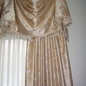Custom Valance with Draperies and Sheers