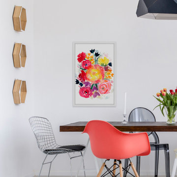 "Wildflower Bouquet IV" Framed Painting Print