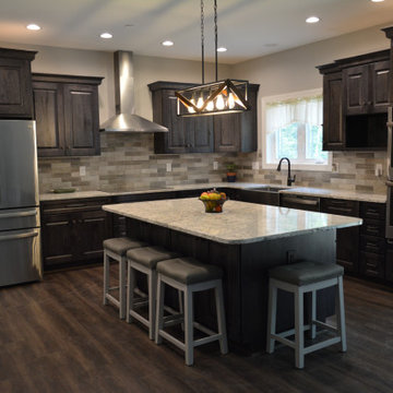 Rustic Maple with Smoke Stain and Ebony Glazing