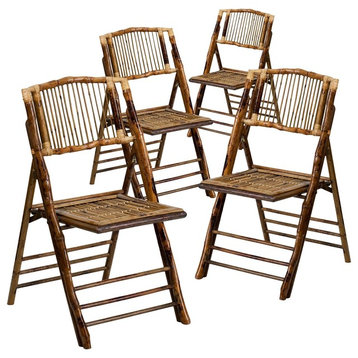 American Champion Bamboo Folding Chairs, Set of 4