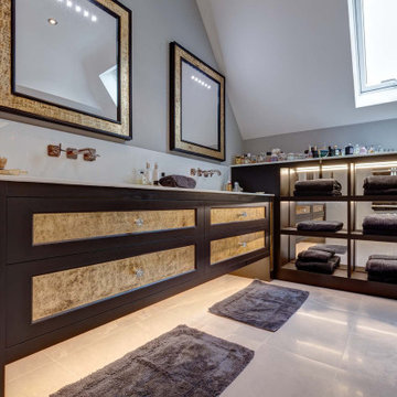 Hand Painted Gold Leaf Bathroom